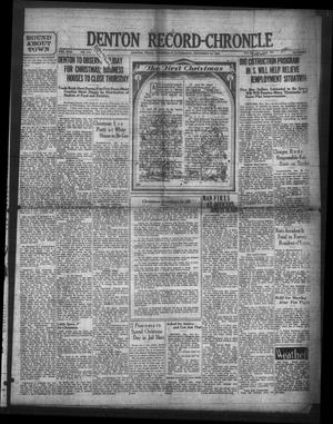 Primary view of object titled 'Denton Record-Chronicle (Denton, Tex.), Vol. 30, No. 113, Ed. 1 Wednesday, December 24, 1930'.