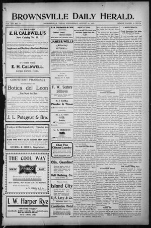 Primary view of object titled 'Brownsville Daily Herald (Brownsville, Tex.), Vol. 14, No. 38, Ed. 1, Wednesday, August 16, 1905'.