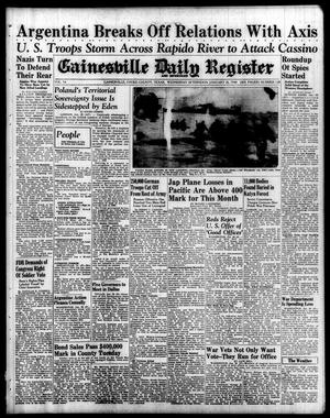 Primary view of object titled 'Gainesville Daily Register and Messenger (Gainesville, Tex.), Vol. 54, No. 128, Ed. 1 Wednesday, January 26, 1944'.