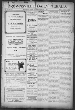 Primary view of object titled 'Brownsville Daily Herald (Brownsville, Tex.), Vol. 14, No. 184, Ed. 1, Saturday, February 3, 1906'.