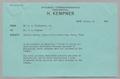 Letter: [Letter from A. H. Blackshear, Jr. to I. H. Kempner, October 20, 1953]