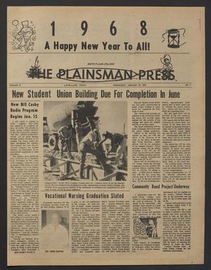 Primary view of object titled 'The Plainsman Press (Levelland, Tex.), Vol. 9, No. 7, Ed. 1 Tuesday, January 10, 1967'.