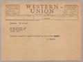 Primary view of [Telegram from Isaac H. Kempner to Lu-Tex Products, Inc., November 19, 1949]