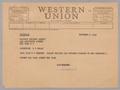 Primary view of [Telegram from A. H. Blackshear Jr. to Railway Express Agency, November 2, 1949]