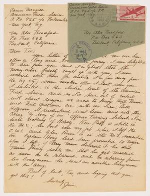 Primary view of object titled '[Letter from James Waegill to Alex Bradford - February 4, 1944]'.