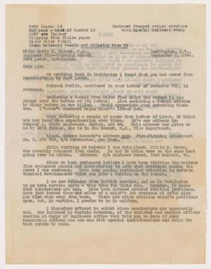 Primary view of object titled '[Letter from Alex Bradford to David F. Glines - September 3, 1944]'.