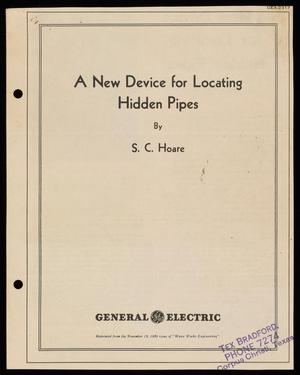 Primary view of object titled 'A New Device for Locating Hidden Pipes'.