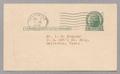 Thumbnail image of item number 2 in: '[Postcard from Nathan's, March 31, 1949]'.