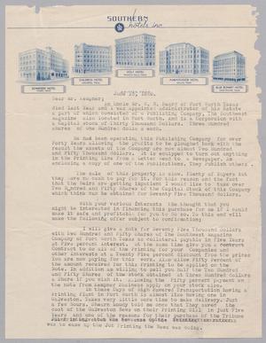 Primary view of object titled '[Letter from J. St. Mary to Mr. Kempner, June 15, 1949]'.
