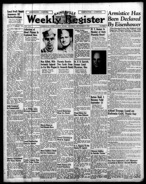 Primary view of object titled 'Gainesville Weekly Register (Gainesville, Tex.), Vol. 65, No. 9, Ed. 1 Thursday, September 9, 1943'.
