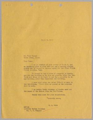 Primary view of object titled '[Letter from Mose M. Feld to Mose Sumner, March 3, 1945]'.