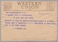 Letter: [Telegram from I. H. Kempner Jr. to K. Kempner, April 17, 1944]