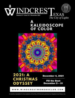 Primary view of object titled 'Windcrest, Texas [Newsletter], Volume 21, Number 12, December 2021'.