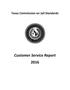 Report: Texas Commission on Jail Standards Customer Service Report: 2016