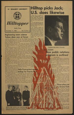 Primary view of object titled 'Hilltopper (Austin, Tex.), Vol. 19, No. 4, Ed. 1 Friday, November 11, 1960'.