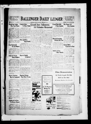 Primary view of object titled 'Ballinger Daily Ledger (Ballinger, Tex.), Vol. 23, No. 268, Ed. 1 Saturday, February 16, 1929'.