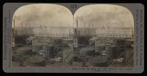 Primary view of object titled 'Crude Oil Stills and Can Factory, Port Arthur, Texas'.