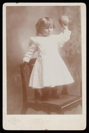 Primary view of object titled '[Photograph of a Child with a Ball]'.