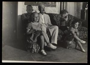 Primary view of object titled '[George Washington Evans with Great-Grandchildren]'.