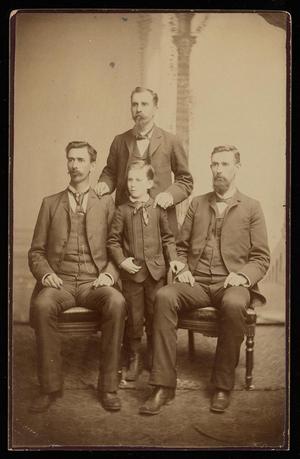Primary view of object titled '[Robinson and Nash Family Members Pose for a Portrait]'.