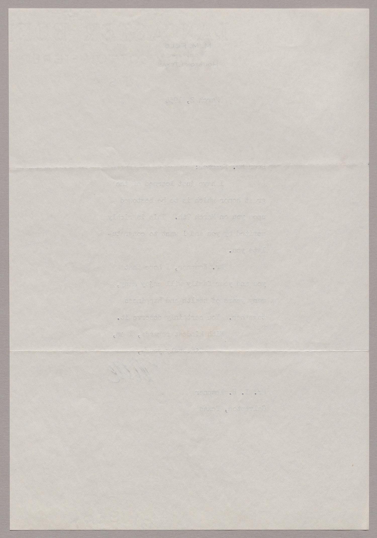 [Letter from M. M. Feld to I. H. Kempner, March 2, 1954]
                                                
                                                    [Sequence #]: 2 of 2
                                                