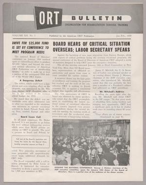 Primary view of object titled 'ORT Bulletin: Organization for Rehabilitation Through Training, January- February 1959'.