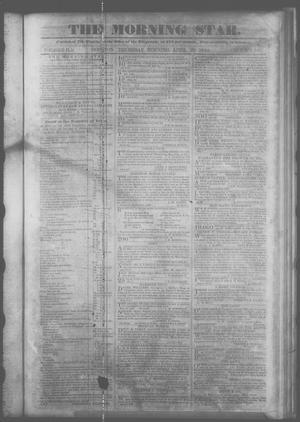 Primary view of The Morning Star. (Houston, Tex.), Vol. 3, No. 335, Ed. 1 Thursday, April 28, 1842