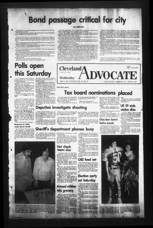 Primary view of object titled 'Cleveland Advocate (Cleveland, Tex.), Vol. 60, No. 89, Ed. 1 Wednesday, November 7, 1979'.