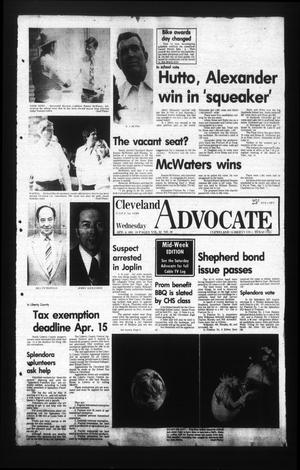 Primary view of object titled 'Cleveland Advocate (Cleveland, Tex.), Vol. 62, No. 29, Ed. 1 Wednesday, April 8, 1981'.