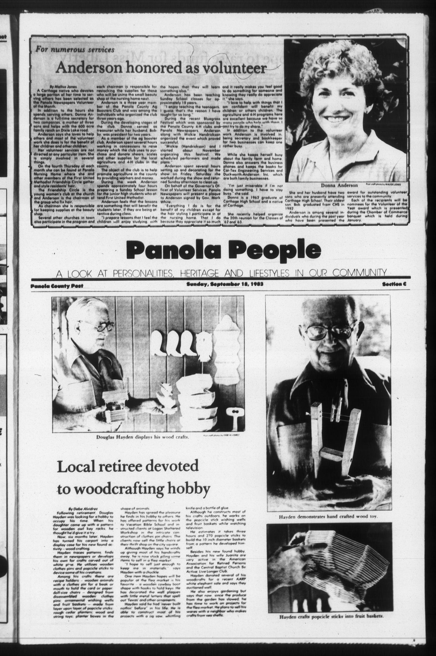 Panola County Post (Carthage, Tex.), Vol. 10, No. 23, Ed. 1 Sunday, September 18, 1983
                                                
                                                    [Sequence #]: 17 of 28
                                                