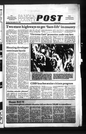 Primary view of object titled 'Panola County Post (Carthage, Tex.), Vol. 11, No. 33, Ed. 1 Sunday, November 25, 1984'.