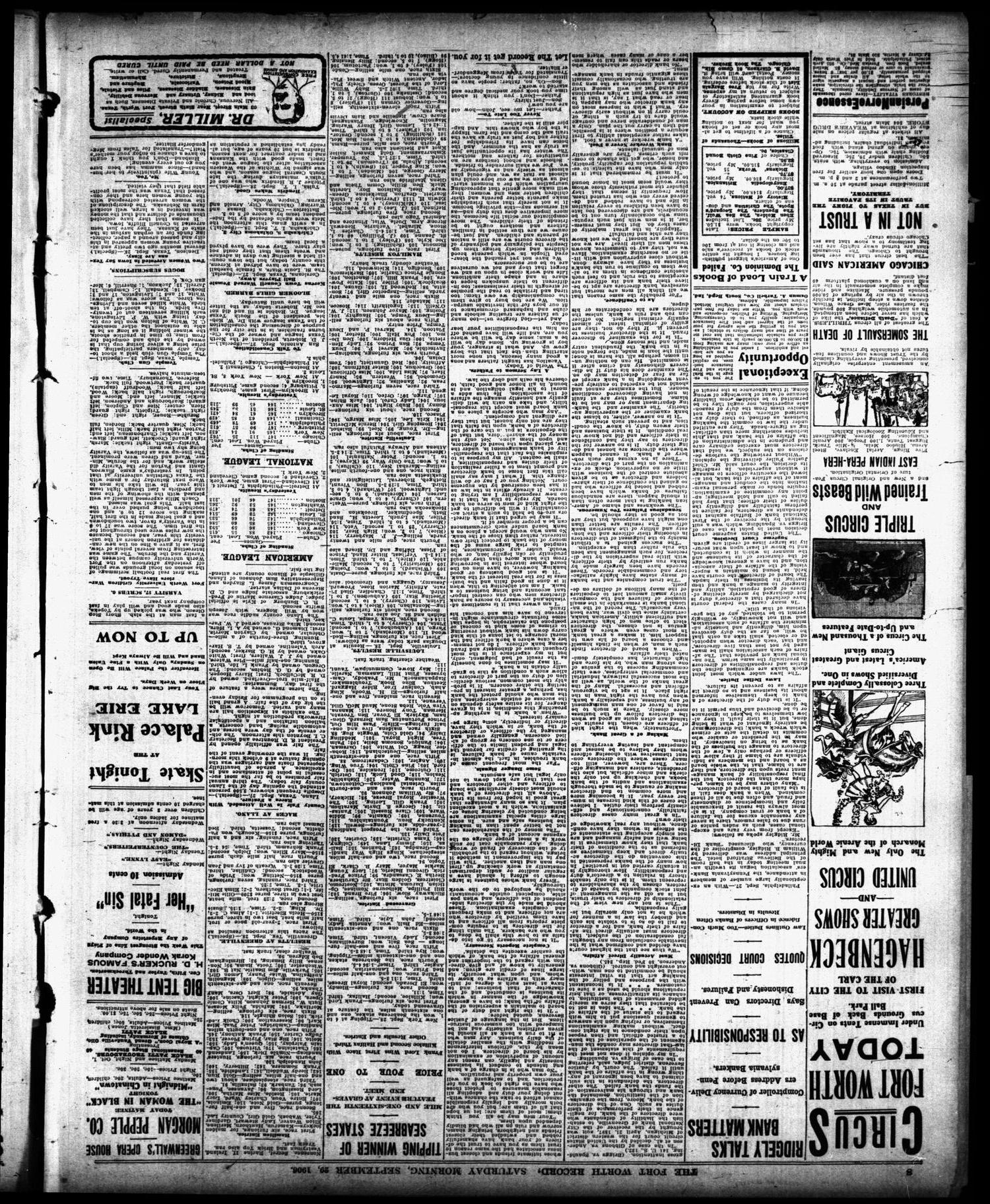 The Fort Worth Record and Register (Fort Worth, Tex.), Vol. 10, No. 349, Ed. 1 Saturday, September 29, 1906
                                                
                                                    [Sequence #]: 10 of 14
                                                