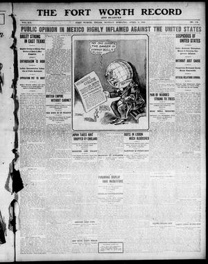 Primary view of object titled 'The Fort Worth Record and Register (Fort Worth, Tex.), Vol. 12, No. 173, Ed. 1 Monday, April 6, 1908'.