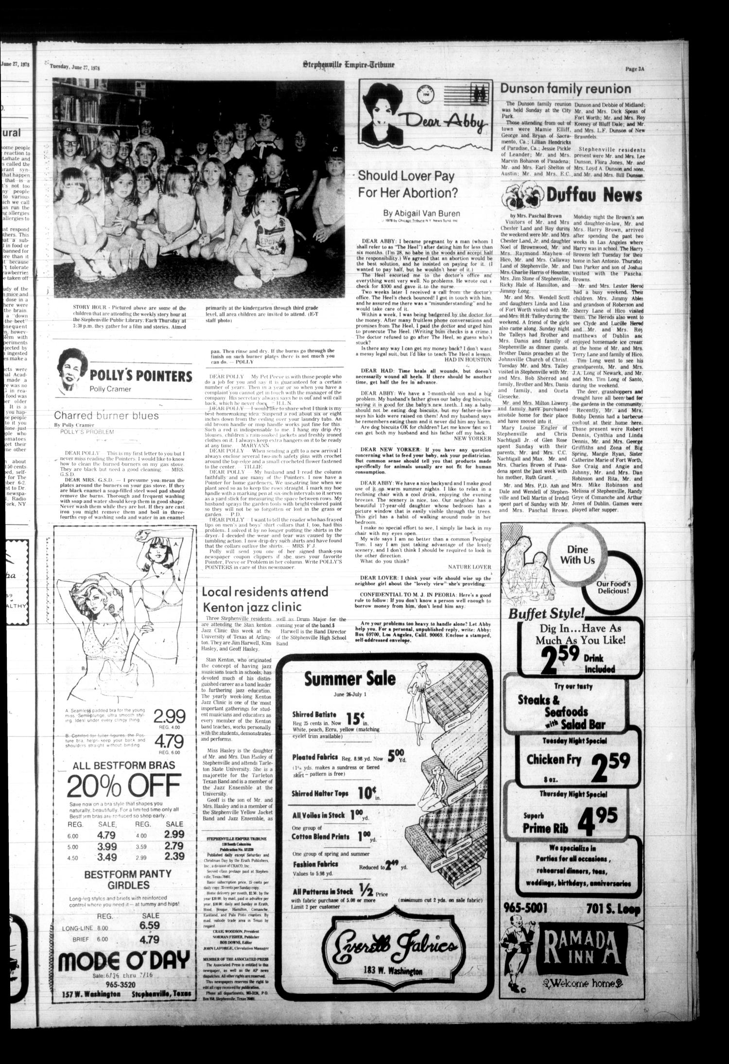 Stephenville Empire-Tribune (Stephenville, Tex.), Vol. 109, No. 271, Ed. 1 Tuesday, June 27, 1978
                                                
                                                    [Sequence #]: 3 of 12
                                                