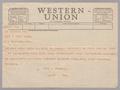 Letter: [Telegram from Gus J. Strauss to I. H. Kempner, March 1, 1951]