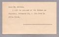 Thumbnail image of item number 1 in: '[Response Postcard to Mr. David H. Nathan]'.