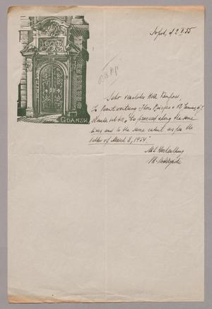 Primary view of object titled '[Letter from M. Dobrzynski to Kempner, February 11, 1955]'.