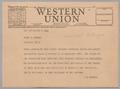 Letter: [Telegram from Isaac H. Kempner to Frank K. Stevens, November 3, 1944]