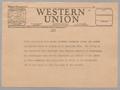 Primary view of [Copy of Telegram from Isaac H. Kempner to Frank K. Stevens, November 3, 1944]