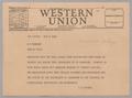Letter: [Telegram from I. H Kempner to H. H. Weinert, November 3, 1944]
