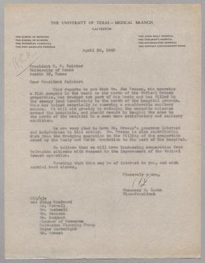 Primary view of object titled '[Letter from Chauncey D. Leake to T. S. Painter, April 26, 1948]'.