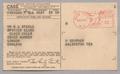 Postcard: [CARE Postage Receipt, November 19, 1952]