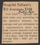 Clipping: [Clipping: Hospital Patient's Bill Averages $166]