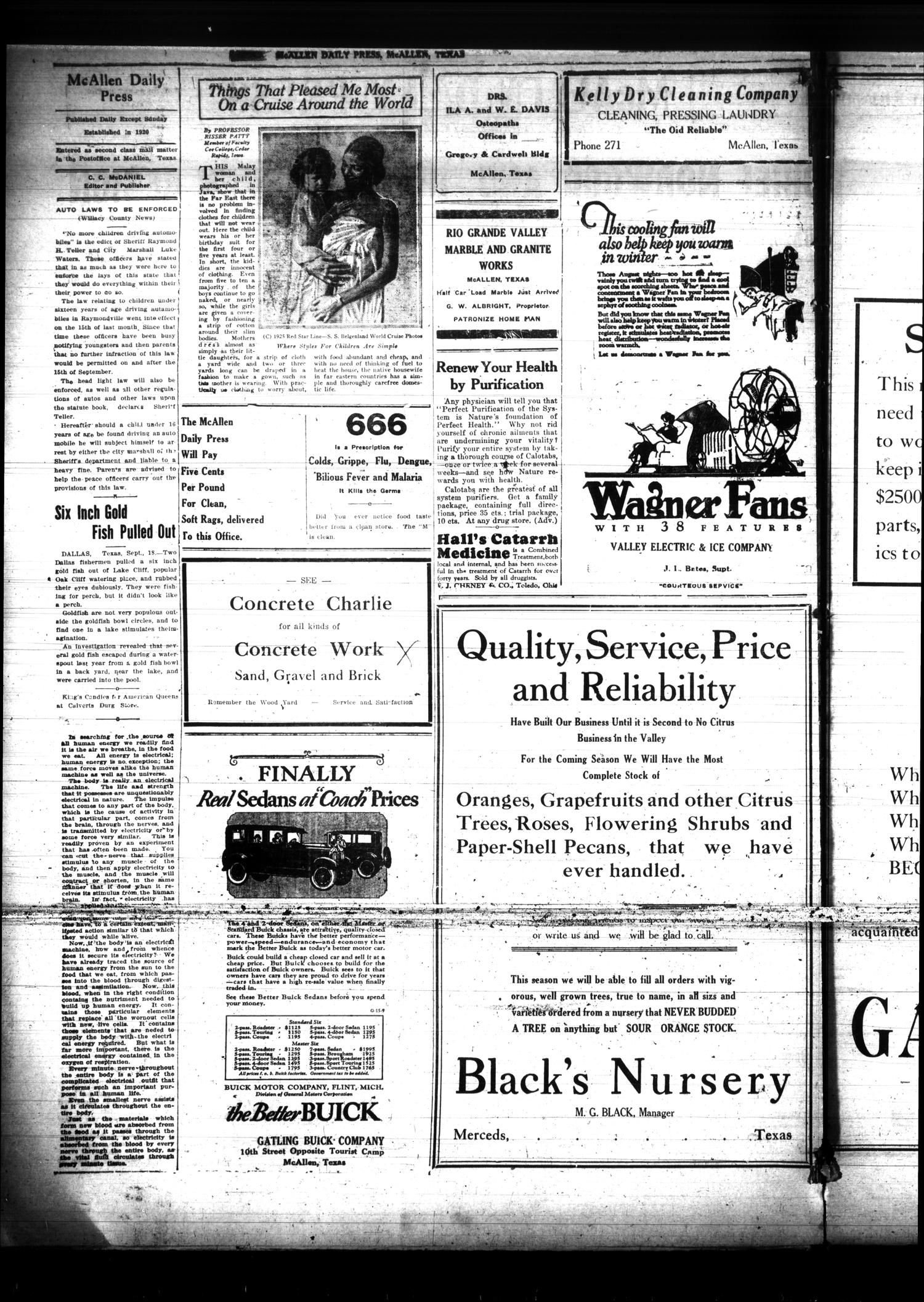 McAllen Daily Press (McAllen, Tex.), Vol. 5, No. 233, Ed. 1 Monday, September 21, 1925
                                                
                                                    [Sequence #]: 2 of 4
                                                
