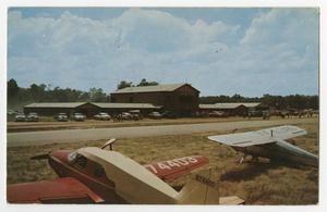 Primary view of object titled '[Postcard of Fly 'N Fish Motel with Runway, on Caddo Lake, Marshall, Texas]'.