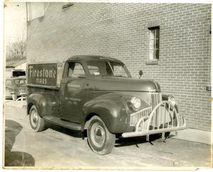 Primary view of object titled '[Firestone Stores Truck, Marshall, Texas]'.