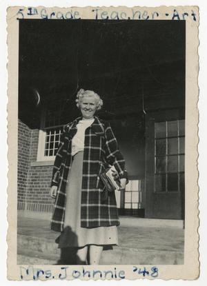 Primary view of object titled '[Mrs. Johnnie McCutchan, 5th Grade Teacher, Art, 1948, Marshall, Texas]'.