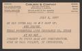 Primary view of [Postal Card from Carlson & Company to Henrietta Leonora Kempner, July 3, 1957]