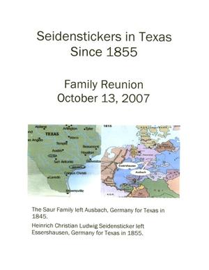 Primary view of object titled 'Seidenstickers in Texas Since 1855'.
