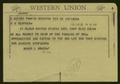 Letter: [Telegram from Homer L. Bruce to I. H. Kempner - August 12, 1958]